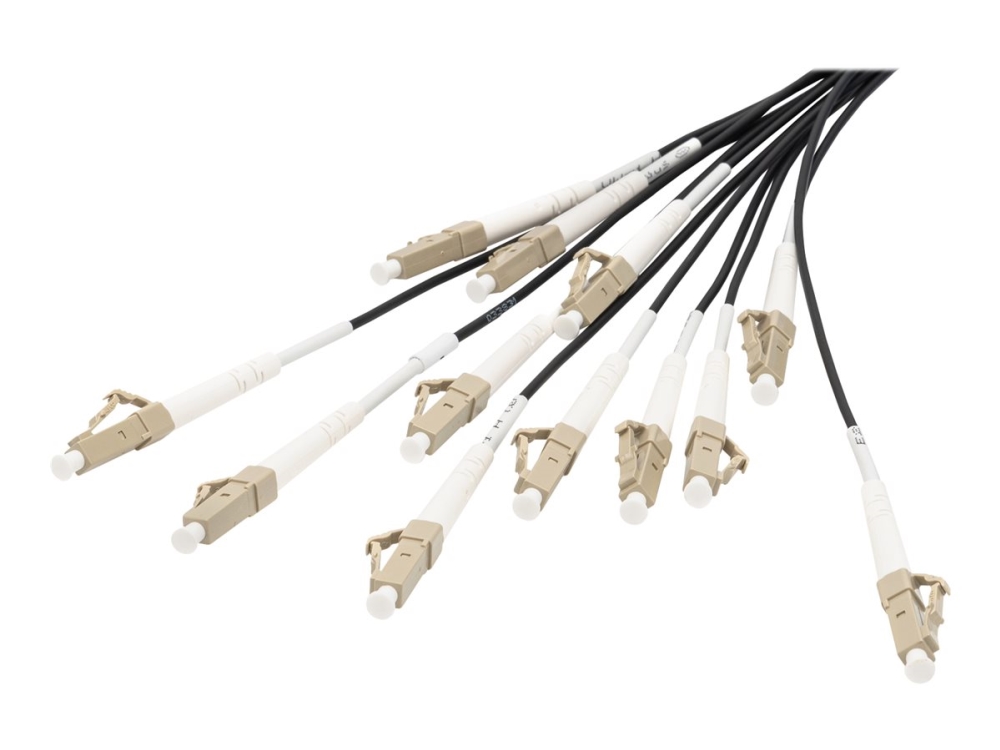 Digitus - Breakout Kabel - Lc/Upc Multimode Auf Lc/Upc Multimode - 100 M. - Glasfaser - 50 / 125 My - Om4 - Halogenfrei, Innen/Außen - Schwar