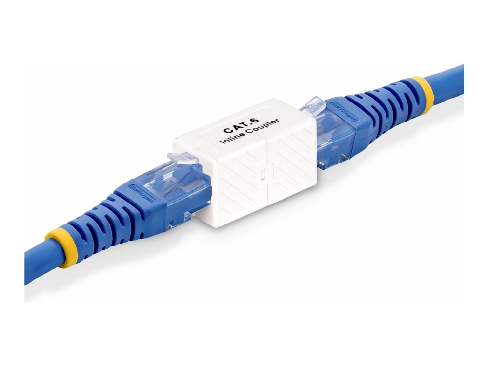 Startech Rj45 Coupler 5-Pack, Inline Cat6 Coupler, Female To Female (F/F) T568 Connector, Unshielded Ethernet Cable Extension - 5 Pack (In-Cat6-Coupl