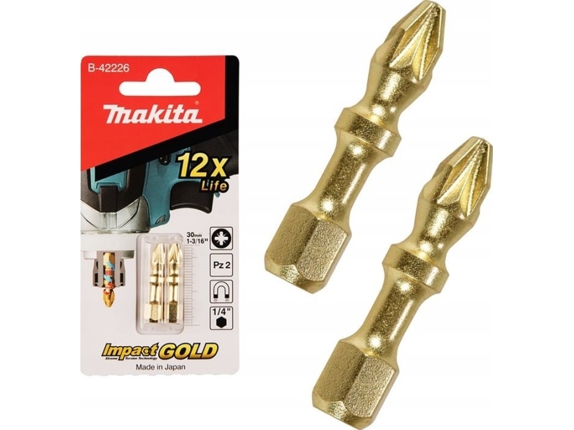 Schlagschrauber-Bit Pz2 30Mm Impact Gold, 2 Vnt.. Makita B-42226