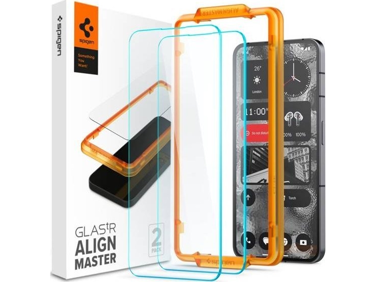 Spigen Spigen Alm Glas.Tr Nichts Telefon 2 2Pcs Gehärtetes Glas Agl06981