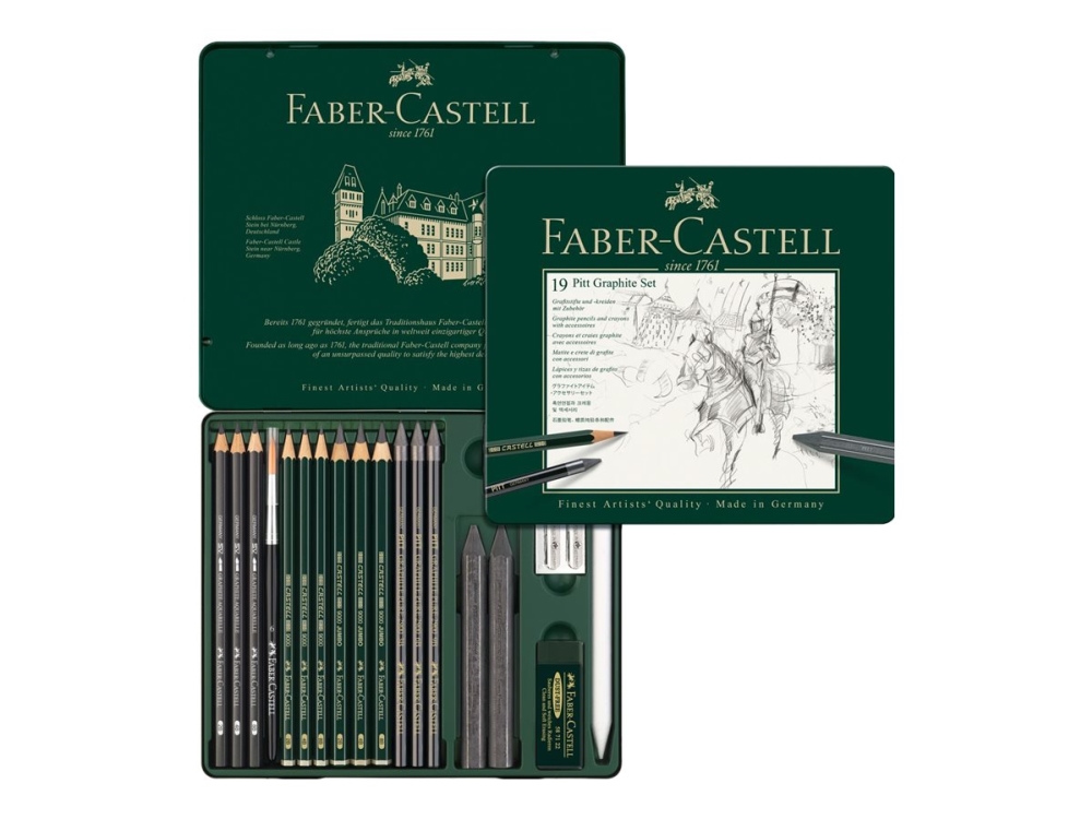 Faber-Castell PITT GRAPHITE - Pencil, crayon, blender pencil and paint brush set | Skrivredskap - Blyertspennor & pencils - Stiftpennor | GameStuff