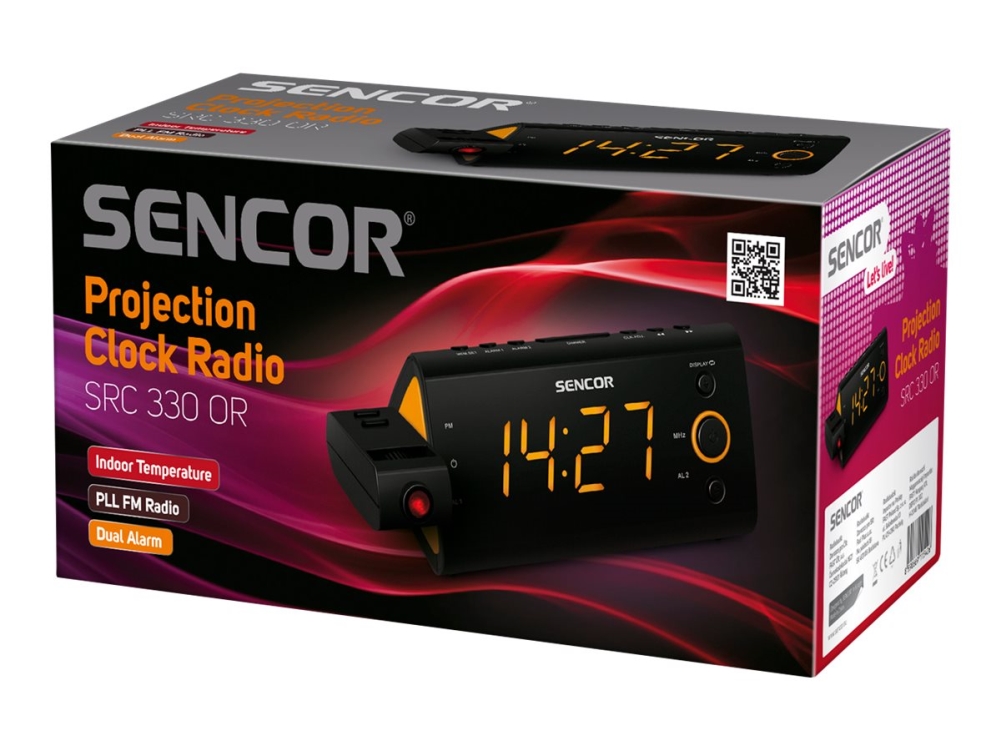 Sencor Src 330 Or - Clock-Radio - Sort, Orange