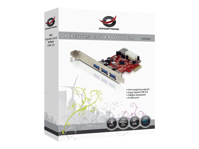 Conceptronic C4usb3exi - Usb-Adapter - Pcie - 4 Porte