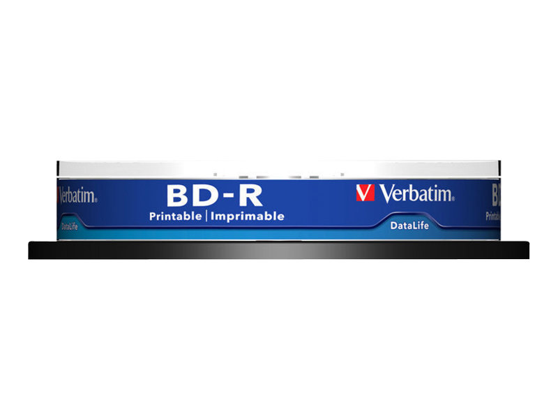 Verbatim DataLife - 10 x BD-R - 25 GB 6x - printbar overflade for ink jet - spindle