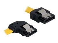 Delock Cable Sata - Sata-Kabel - Serial Ata 150/300 - Sata (Buchse) Auf Sata (Buchse) - 30 Cm - Gewickelt, Winkelstecker, Gerader Stecker - Gelb