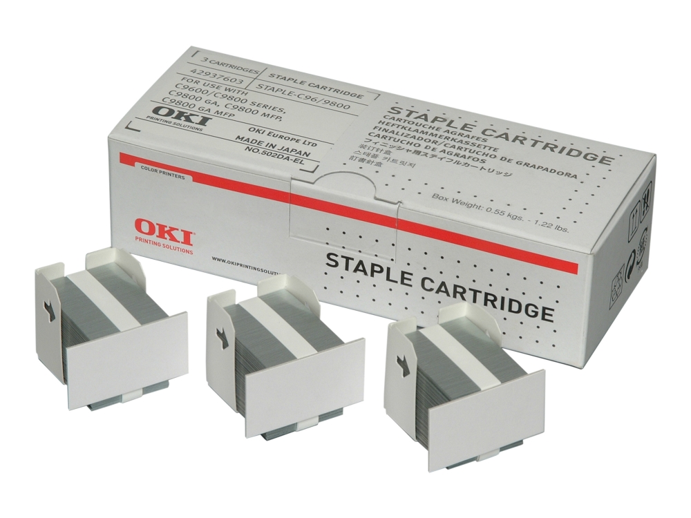OKI - Hæftestifter (pakke med 15000) - for C910, 9600, 9650, 9800  ES 7170, 7470, 7480  MB770