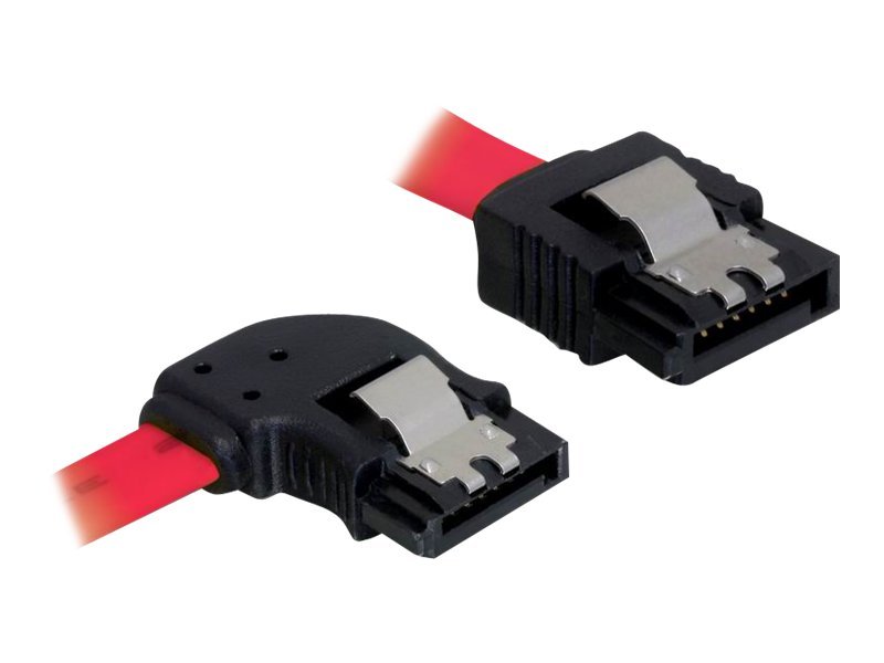 Delock Cable Sata - Sata-Kabel - Serial Ata 150/300 - Sata (Hun) Til Sata (Hun) - 50 Cm - Haspet, Venstrevinklet Stikforbindelse, Lige Stikforbindels