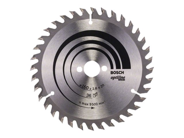 Bosch RUNDSAVKL OPTILINE 160X2,6X20/16MM 36T