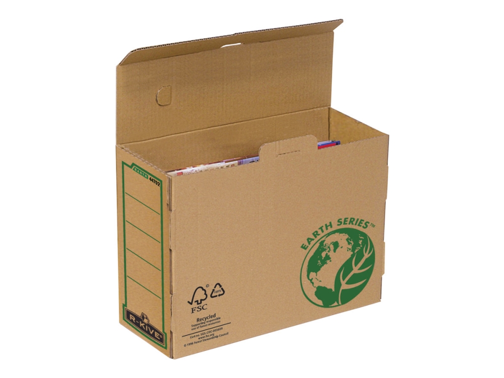 R-Kive Earth - Boxfil - ryggbredd: 150 mm - för A4 (210 x 297 mm) - brun | Arkivering - Binders - Övriga | GameStuff