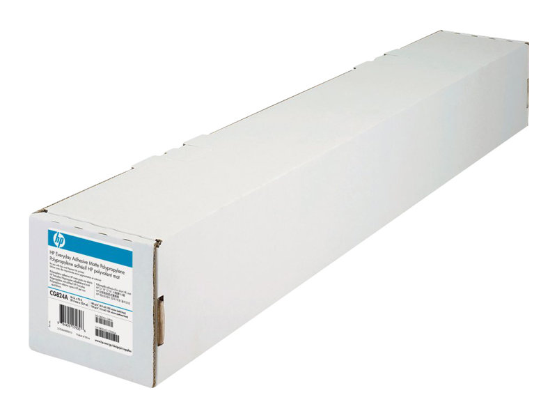 HP Everyday Adhesive Matte Polypropylene - Polypropylen (PP) - matt - självhäftande - 8,5 mil - Rulle A1 (61 cm x 22,9 m) - 168 g/m² - 2 rulle (rullar) film - för DesignJet T1100, T1120, T120, T1200, T1300, T2300, T520, T7100, T790, Z2600, Z5200, Z6200 | Papper & Emballage - Specialpapper - Transparencies | GameStuff