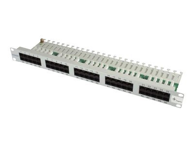 Telegärtner Isdn/Telefon Patch Panel Mppi50-H - Patch Panel - Utp - Rj-45 X 50 - Lichtgrau, Ral 7035 - 1He - 19"