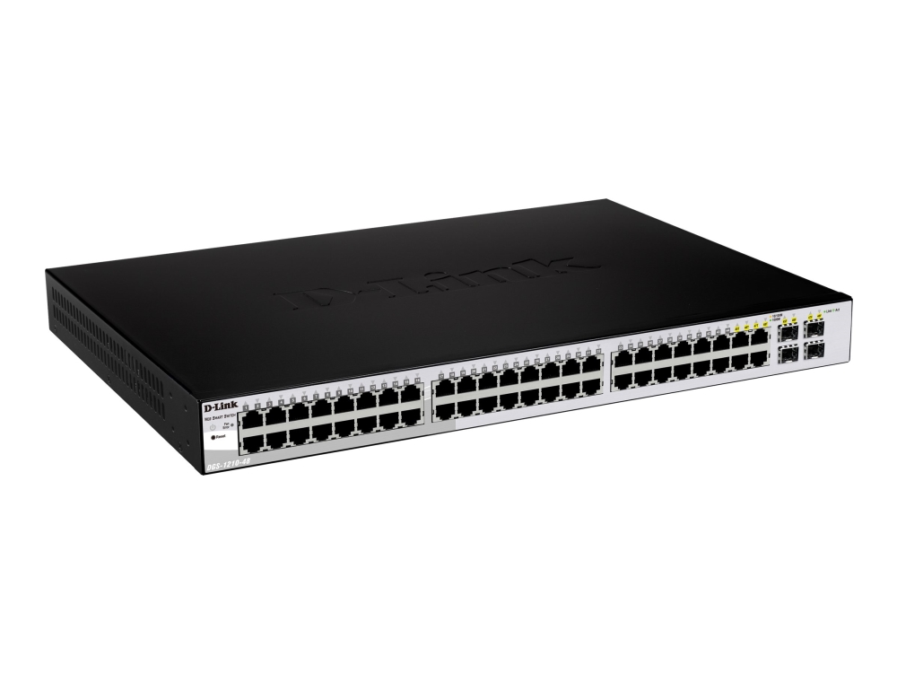 D-Link Web Smart Dgs-1210-48 - Switch - Managed - 48 X 10/100/1000 + 4 X Shared Sfp - Desktop