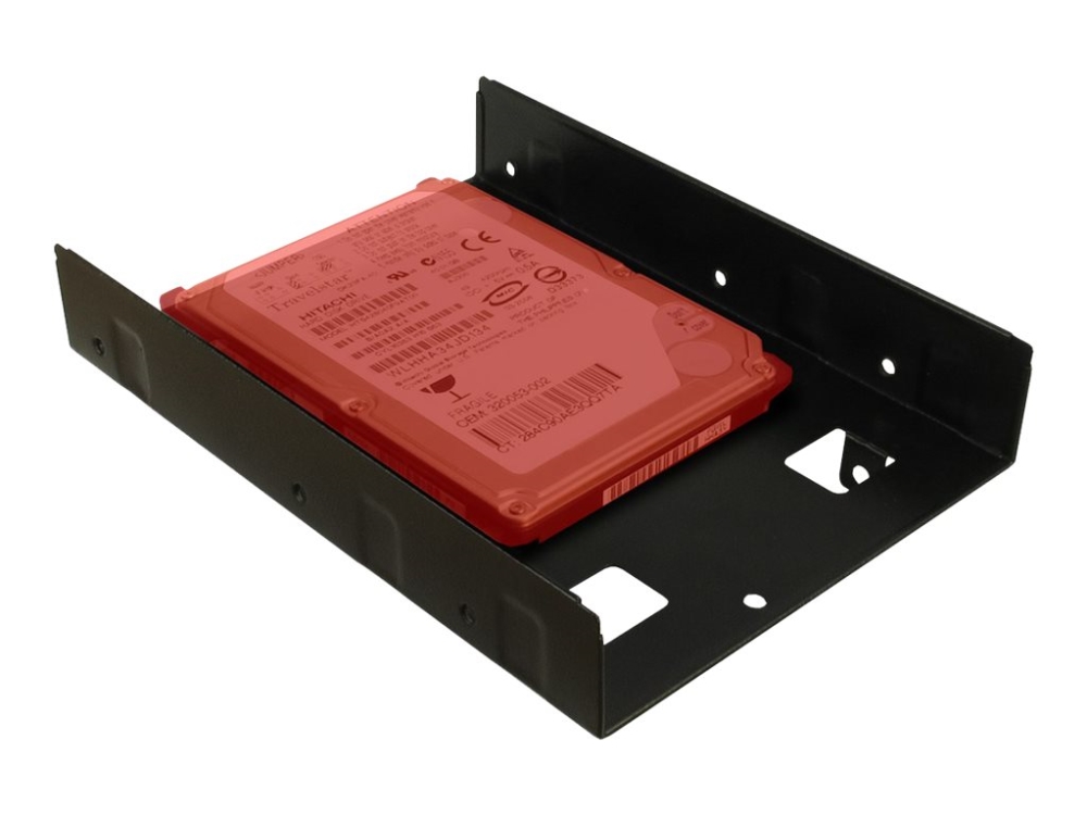 Inter-Tech Mounting frame - Ramme - 2.5 - 3.5 to 2 x 2.5 - sort