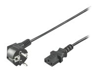 Microconnect Powercord - Strømkabel - Power Iec 60320 C13 Til Power Cee 7/7 (Han) - 50 Cm - 90° Stik - Sort