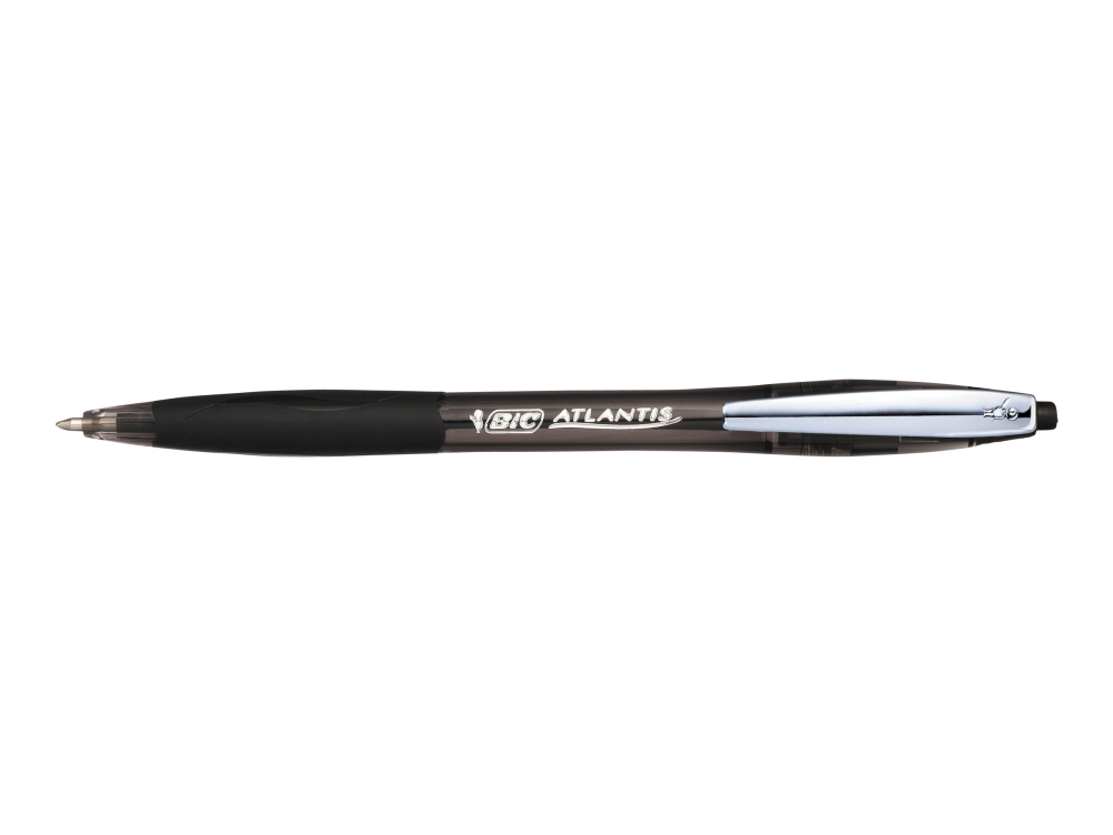 Kuglepen BIC Atlantis 902133 sort, Clip-on retractable pen (1 stk.)