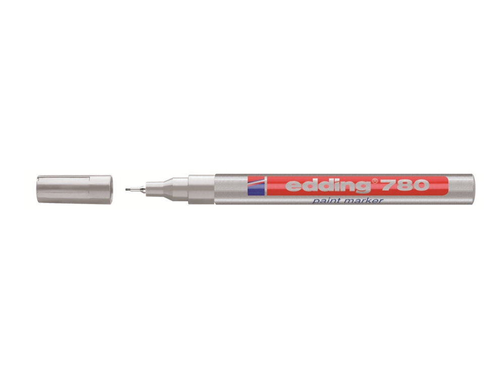 edding 780 creative paint - Markør - permanent - sølv - pigmentblæk - 0.8 mm - ekstrafin