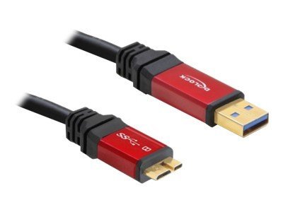 Delock 2M Usb 3.0 A/Micro-B, 2 M, Usb A, Micro-Usb B, Usb 3.2 Gen 1 (3.1 Gen 1), Männlich/Männlich, 5 Gbit/S