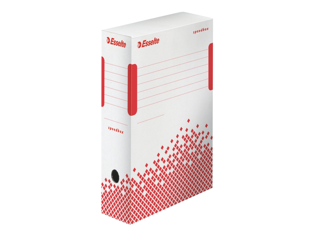 Esselte Speedbox - Boksfil - rygbredde: 100 mm - for A4 (210 x 297 mm), Folio (216 x 330 mm) - hvid