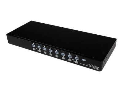 Startech.Com 16 Port 1He Usb Vga Kvm Switch Mit Osd Zur Rack-Montage, 1920 X 1440 Pixel, Rack-Einbau, 1U, Schwarz
