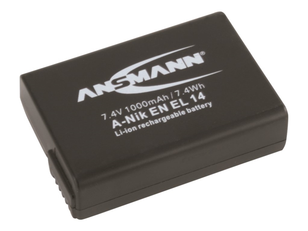 Ansmann A-Nik En El 14 - Batteri - Li-Ion - 1000 Mah - For Nikon D3200, D5100, D5200, D5300, D5500, D5600, Df Coolpix P7000, P7100, P7700, P7800