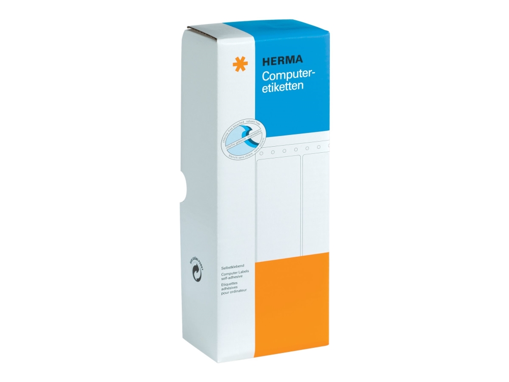 HERMA Computer labels - Papper - matt - permanent självhäftande - perforerad - vit - 101.6 x 48.4 mm 3000 etikett (er) löpande z-vikta etiketter | Papper & Emballage - Övriga papper | GameStuff