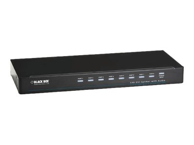 Black Box Dvi-D Splitter With Audio And Hdcp, 1 X 8 - Video-/Audiosplitter - 8 X Dvi + 8 X Audio - Desktop - Taa-Kompatibel