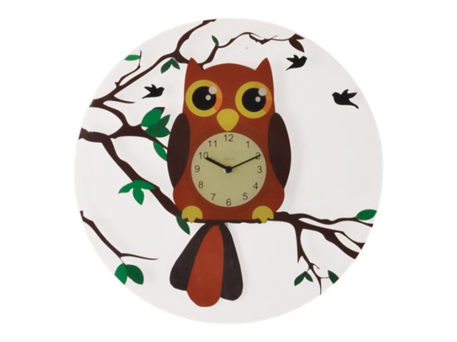 Nextime Oohoo - Ur - Kvarts - Vægmonterbar - 43 Cm - Brun