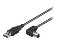 Microconnect Usbab1angled, 1 M, Usb A, Usb B, Usb 2.0, Männlich/Männlich, Schwarz