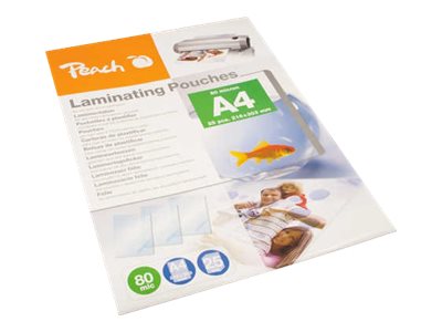 Peach - 80 micron - 25-pakke - gennemsigtig - 216 x 303 mm laminerings poser