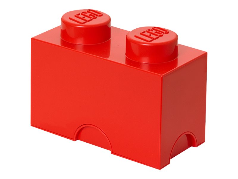 Se Lego Storage Brick 2 - Opbevaringsboks - Knaldrød hos Computersalg.dk