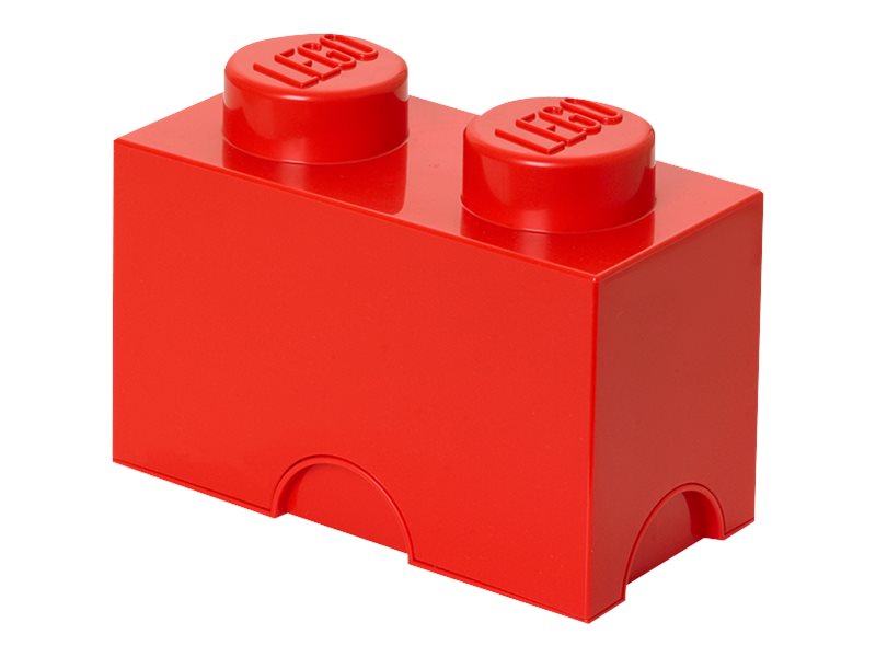 Lego Storage Brick 2 - Opbevaringsboks - Knaldrød