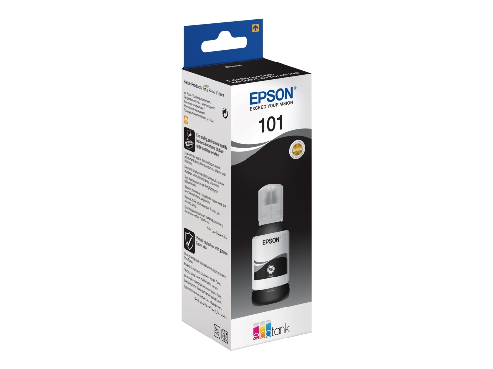 Epson Ecotank 101 - 127 Ml - Ultra High Capacity - Sort - Original - Blækbeholder - For Epson L4260, L4266, L6190, L6260, L6270, L6276, L6290 Ecotan