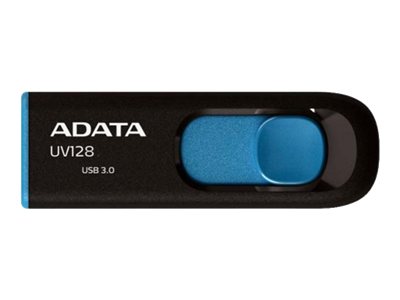Adata Dashdrive Uv128 Usb Flashdrive 64 Gb Usb 3.0 Sort Blå