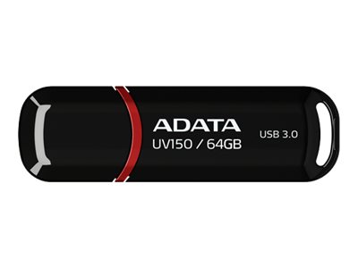 Adata Dashdrive Uv150 - Usb Flashdrive - 64 Gb - Usb 3.0 - Sort