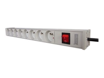 Digitus Professional A-19-Strip-2-Imp - Strømfordelingsenhed (Rackversion) - Ac 250 V - Input: Strøm - Output-Stikforbindelser: 8 - 1U - 19"