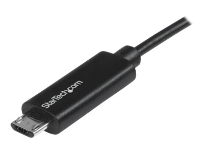Startech.Com Micro Usb Kabel Mit Led Ladeanzeige - St/St - 1M, 1 M, Usb A, Micro-Usb B, Usb 2.0, 480 Mbit/S, Schwarz