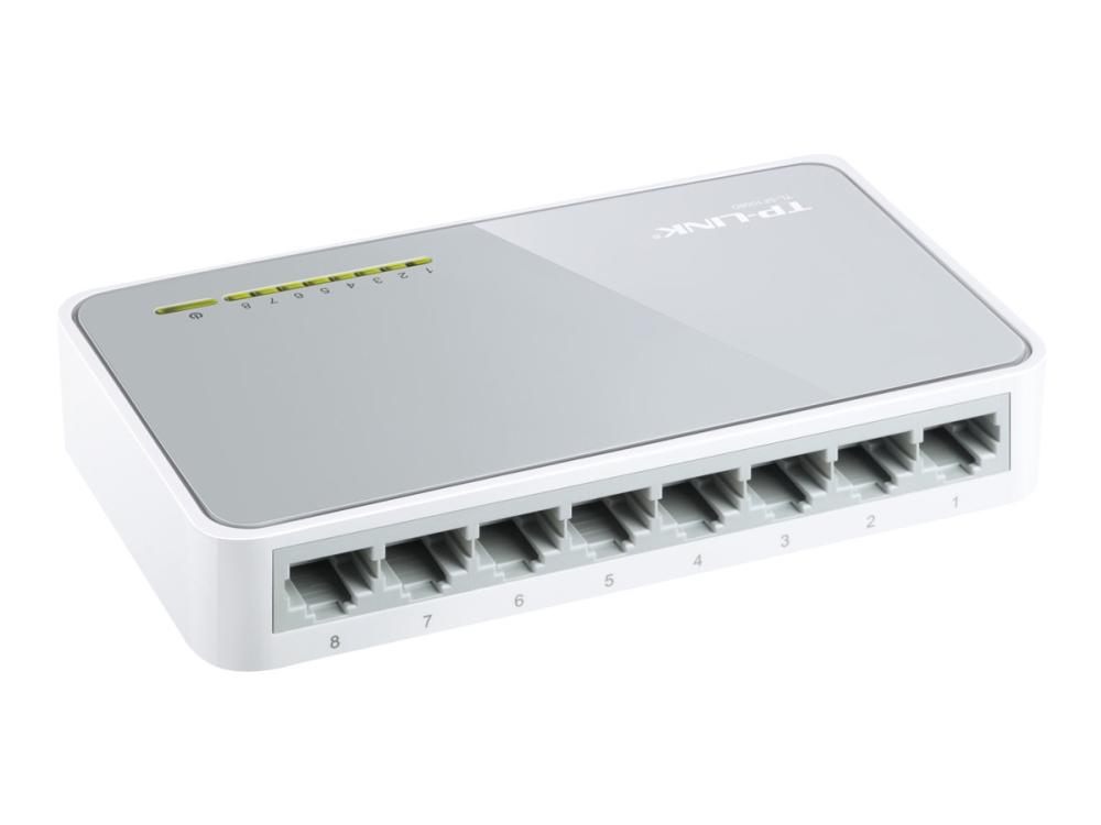 Tp-Link Tl-Sf1008d 8-Port 10/100Mbps Desktop Switch - Switch - 8 X 10/100 - Desktop (Tl-Sf1008d)