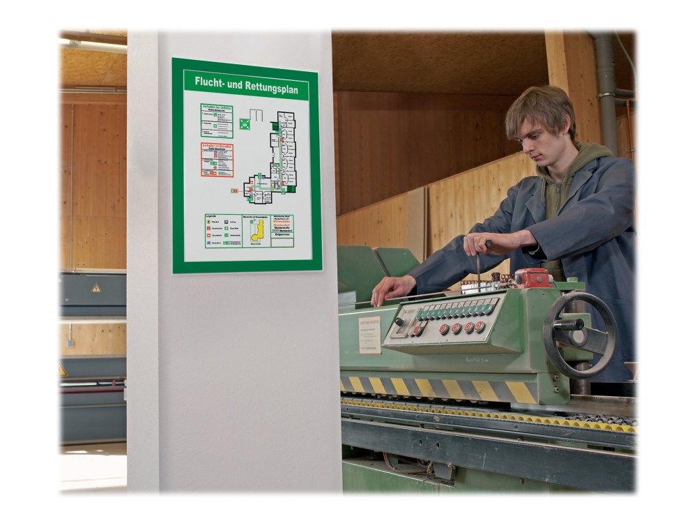 DURABLE DURAFRAME - Dokumentholder - overflademonteret - for A4 - dobbeltsidet - grøn (pakke med 2)