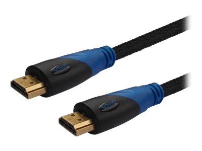 Savio Cl-49 - Hdmi-Kabel Med Ethernet - Hdmi Han Til Hdmi Han - 5 M - Afskærmet - Sort, Blå - 4K Support