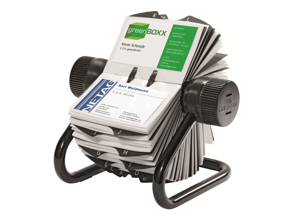 Visitkortholder/rullekartotek Durable Visifix t/400 kort sort