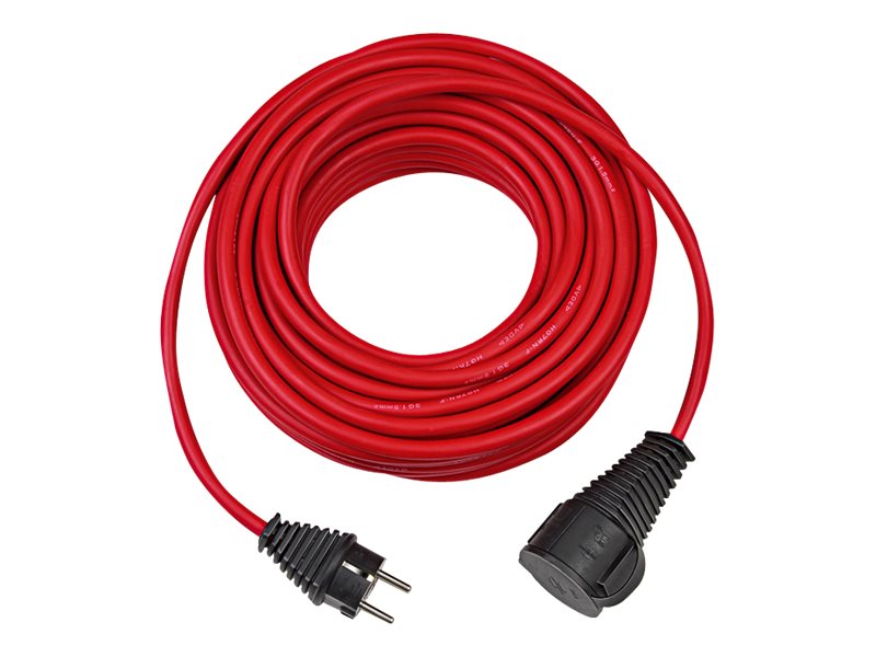 brennenstuhl H07RN-F 3G1,5 - Förlängningskabel för ström - power CEE 7/7 (hona) till power CEE 7/7 (hane) - AC 230 V - 25 m - röd | EL Artiklar - Kablar och ledningar - Förlänga kabel och trådar | GameStuff