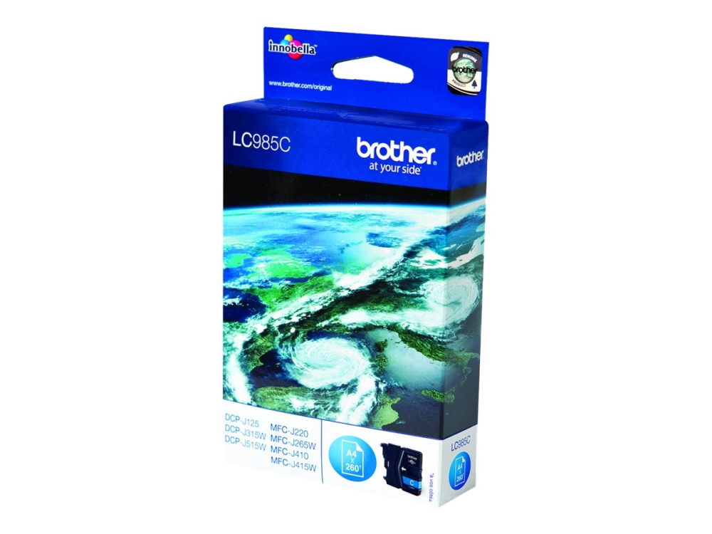 Brother Lc985c - Cyan - Original - Blækpatron - For Brother Dcp-J140w, Dcp-J315w, Dcp-J515w, Mfc-J410