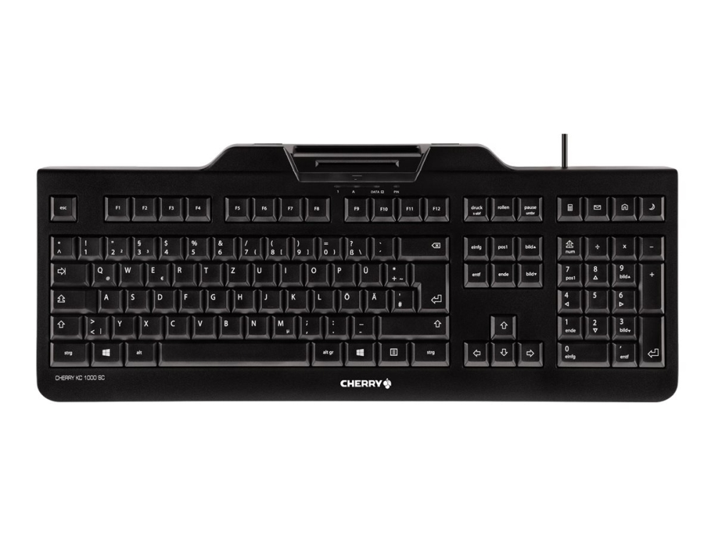 Cherry Kc 1000 Sc, Volle Größe (100%), Kabelgebunden, Usb, Qwerty, Schwarz