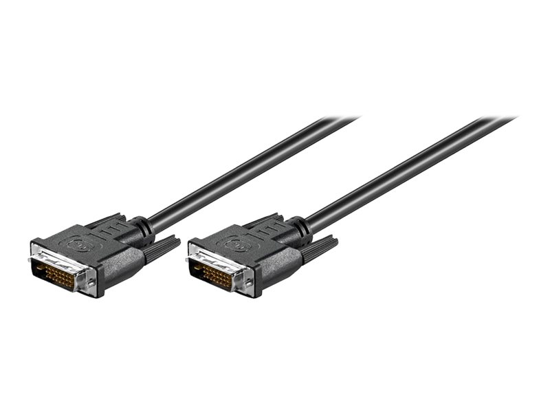 Goobay - Dvi-Kabel - Dobbeltlink - Dvi-D (Han) Til Dvi-D (Han) - 1.8 M - Tommelskruer - Sort