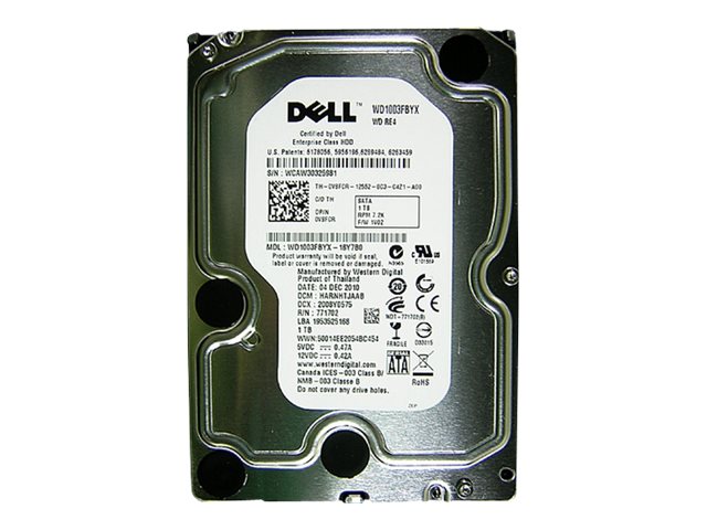 Dell Hårddisk 1 Tb Intern 3 5  " 7200 Rpm Istandsat För Poweredge R210 R310 R515 R710 T110 T410 T610 T710 Precision T3500 T5500