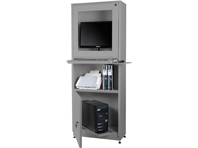 Computerskab Ergo_IT Lys grå | Möbler - Förvaringsmöbler - Skåp & Arkiv | GameStuff