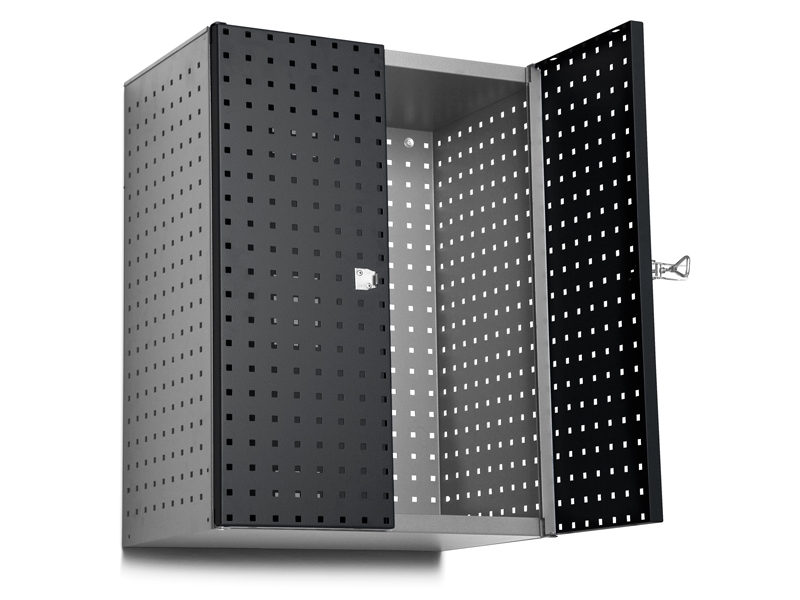 Værktøjsskab perforeret c/c 900 højde 715 mm, RAL7024