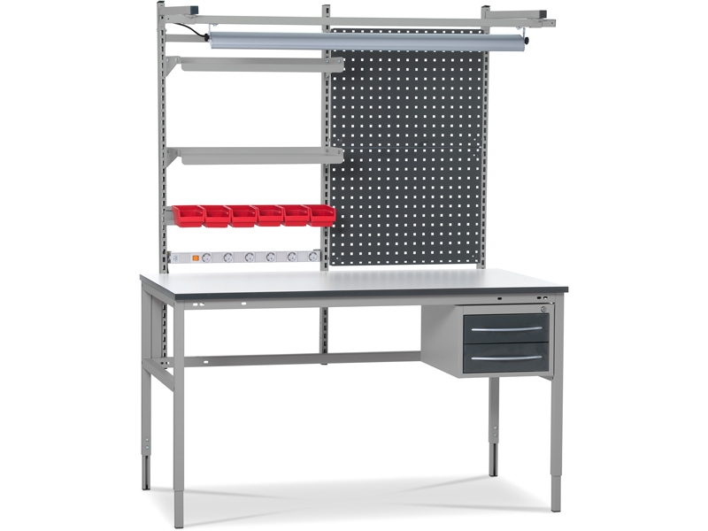 Arbejdsbord Let H-stel komb. 6 1500x800 mm