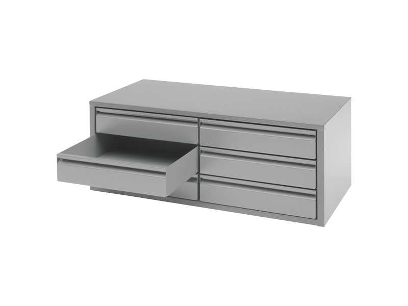 Skuffesektion med 6 skuffer til GBP værktøjsskab, RAL7004