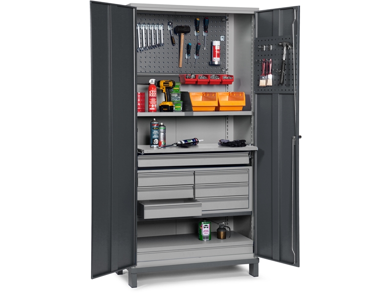 Työkalukaappi GBP 1020x540x2000mm, sisätiloilla, RAL7004/7024
